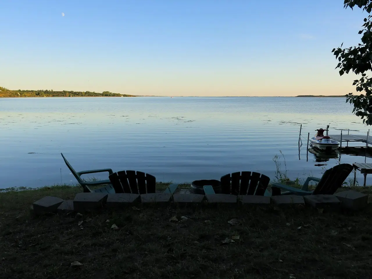 Evening view over Jackfish Lake, 2013